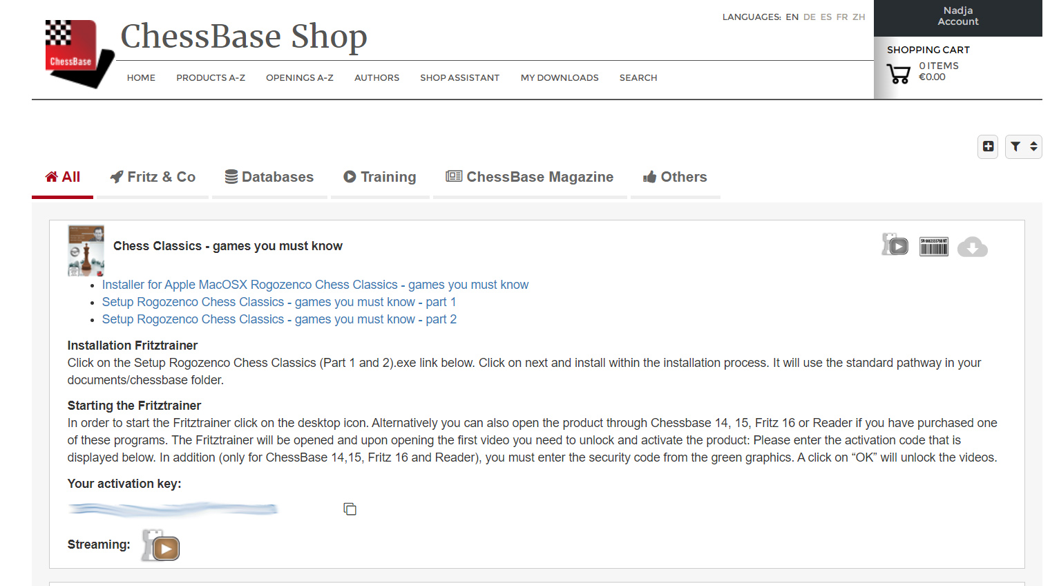 Product components Product components