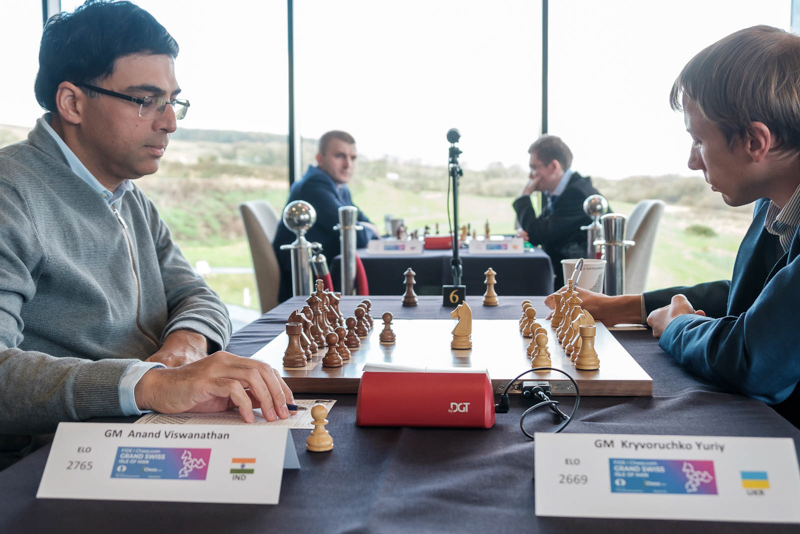 Viswanathan Anand, Yuriy Kryvoruchko, Nikita Vitiugov, David Anton